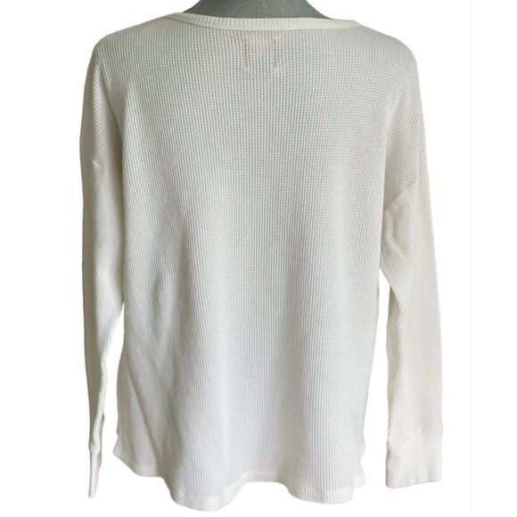 GAP Maternity Waffle Tunic Shirt Ivory Frost Size L - Picture 4 of 8